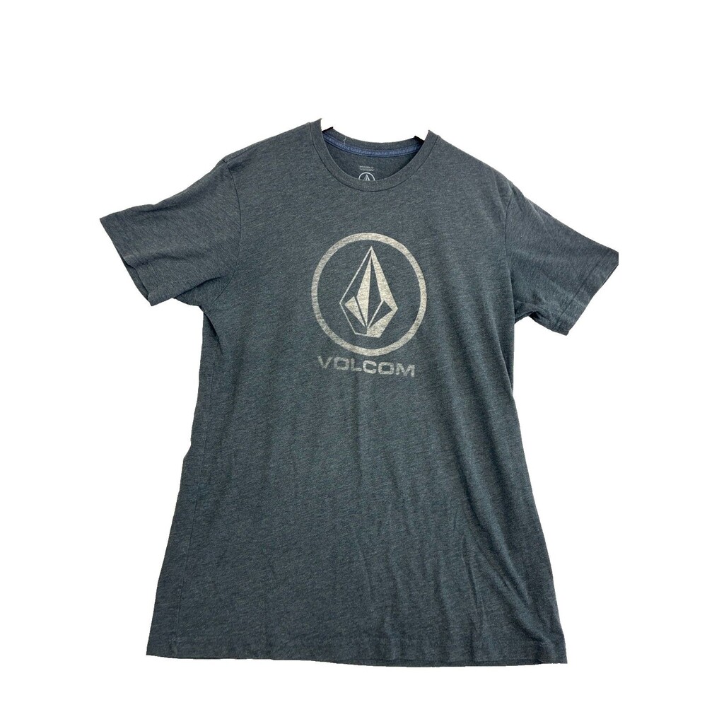 Volcom Stone Logo T Shirt Mens XL Gray Modern Fit Short Sleeve Graphic Tee